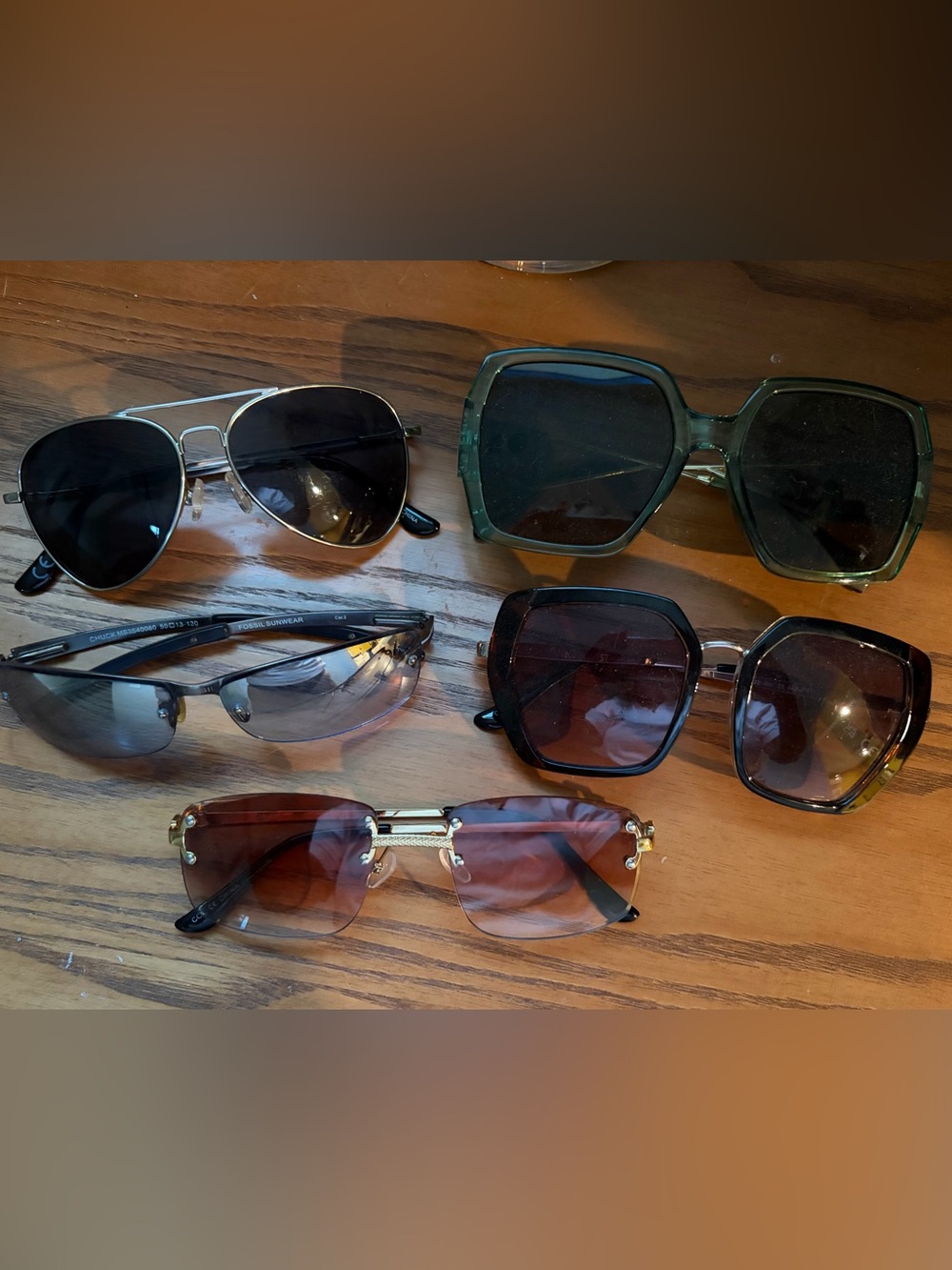 Women's Sunglasses Assorted Gray and Brown Lenses 5 pair